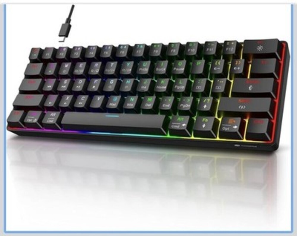 KOORUI MK061 61 Key RGB Mechanical Gaming Keyboard Wired Compact
